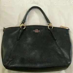 Coach Ava bag black gold hardware